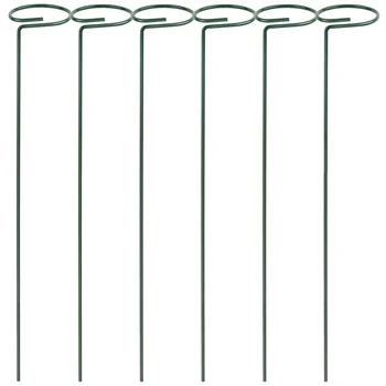 

6 Pack Plant Support Stakes ,Single Stem Plant Support Stake Single Plant Stem Garden Flower Support Stake Steel Plant Cage Supp