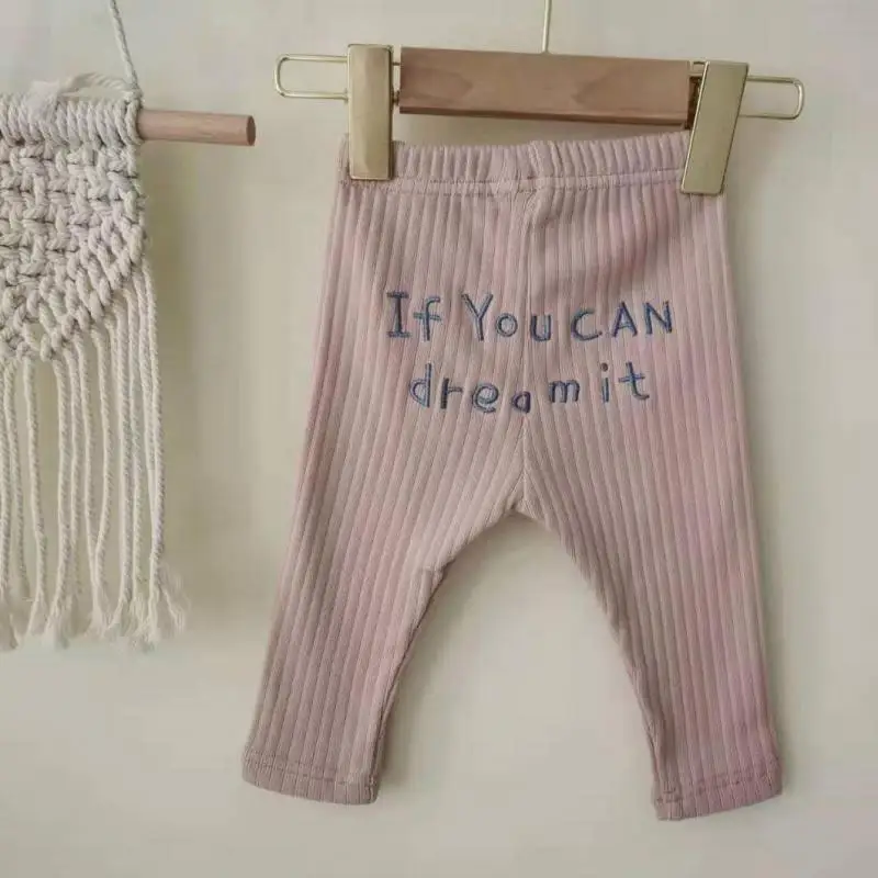 Baby Leggings Children Pants Letter Print Embroidery Bottoms Toddler Girl Boy Clothes Spring