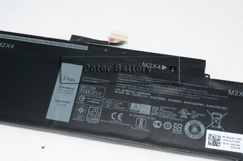 JIGU 7,6 V 34WH WY7CG XCNR3 аккумулятор для ноутбука DELL для широты 13 7370 13 E7370
