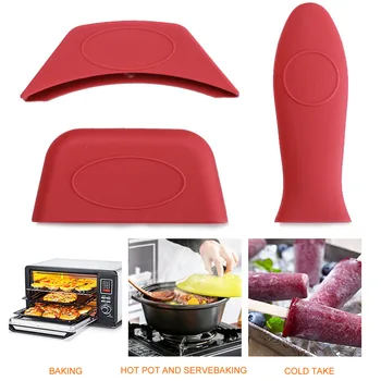 

10pcs/set Heat Resistant Potholder Home Restaurant Non Slip Removable Silicone Saucepan Cookware Pot Handle Holder Kitchen