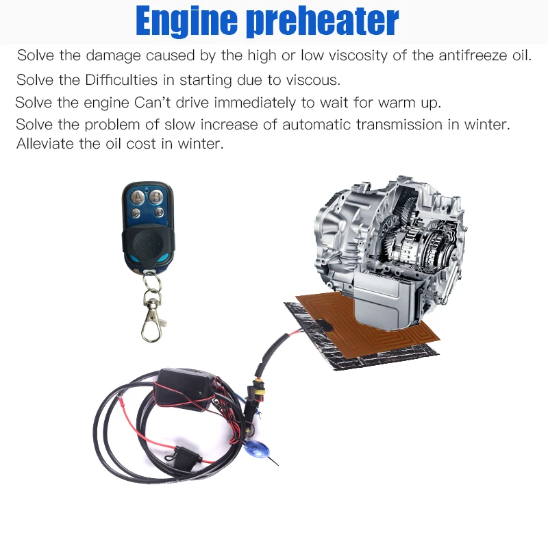 Auto Engine heating fan 12 v Electrical Preheating oil Tank heated