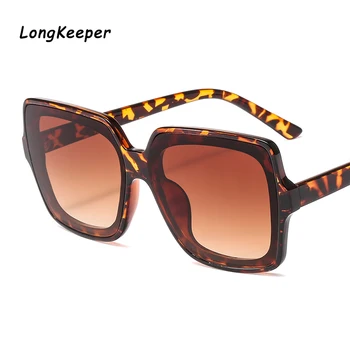 

2019 Oversize Square Sunglasses Women Fashion Vinatge Brand Design Gradient Sun glasses Men Large Frame Glasses Oculos de UV400