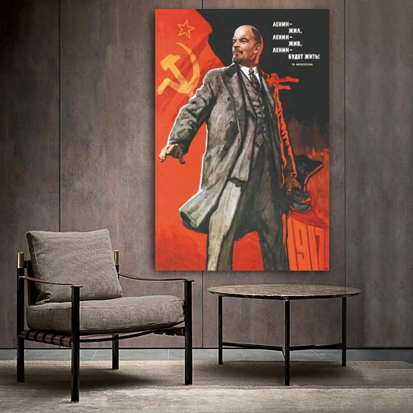 レーニン永遠ソビエトプロパガンダ現代ポスター芸術の絵画のためのキャンバスの壁の装飾 絵画 書道 Aliexpress