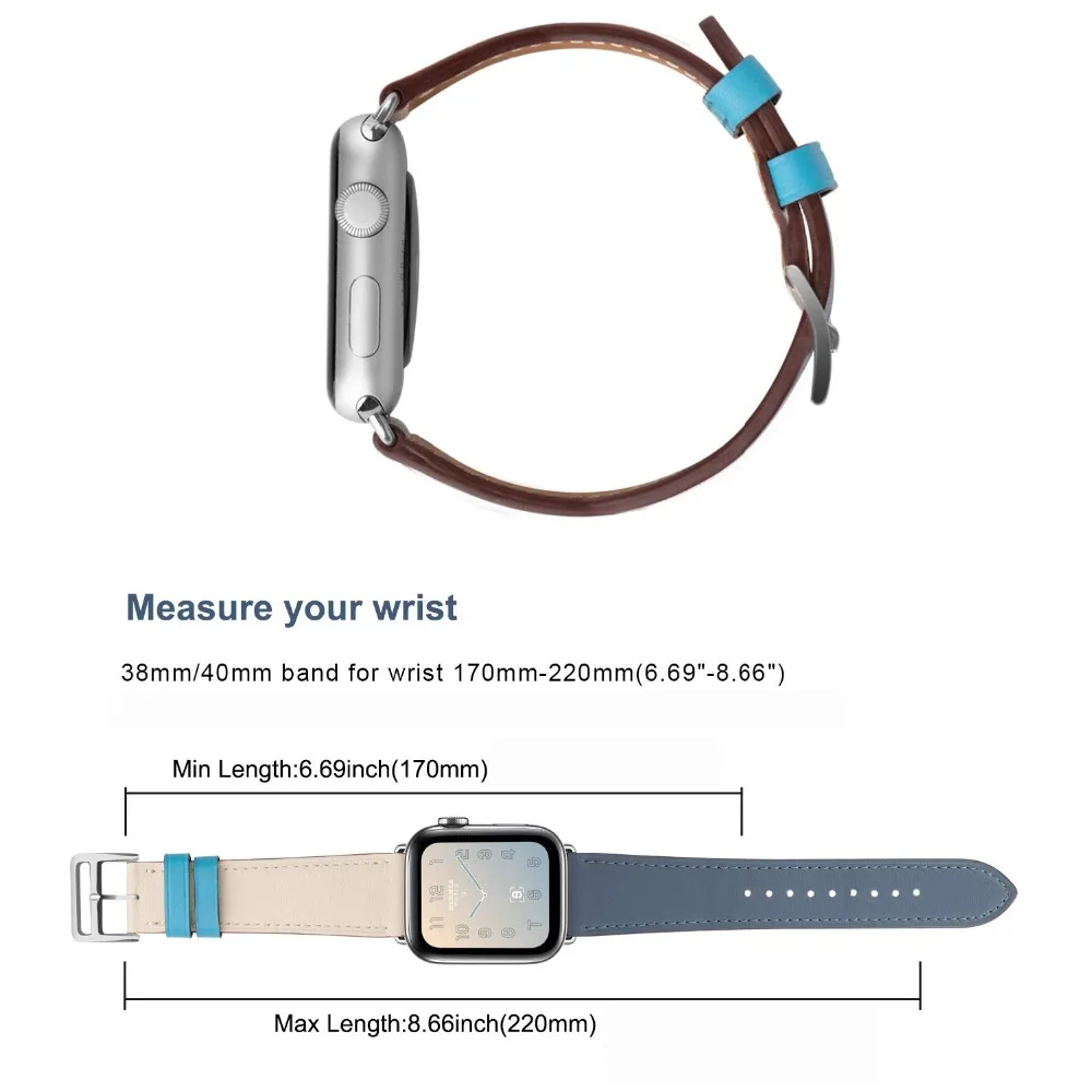 Foloy ремешок для Apple Watch серии 3/2/1 спортивный браслет 42 мм 38 мм 44 мм ремешок для iwatch 4 ремешок кожаный ремешок