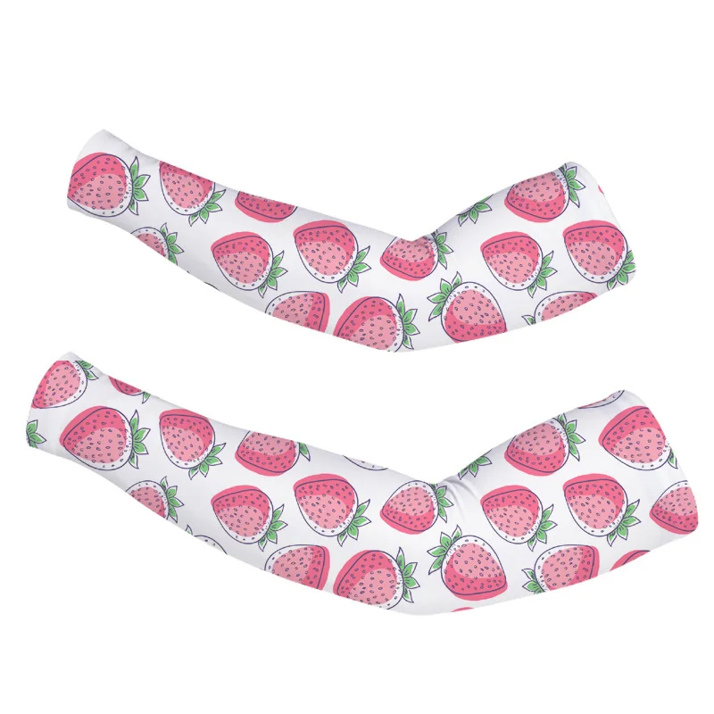 

Fruits Cool Men Sport Cycling Running Bicycle UV Sun Protection Cuff Cover Protective Arm Sleeve Bike Arm Warmers Sleeves