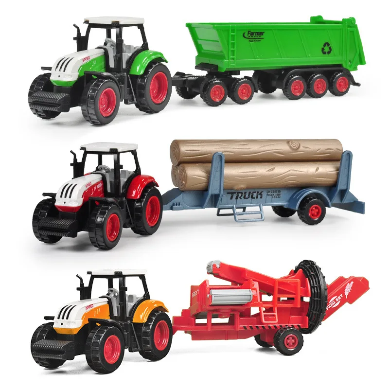 

Model Farm Tractor Alloy Models Non-Packaged Combination Universal Toy Car Realistic Had Finished Product Agricultural Vehicle