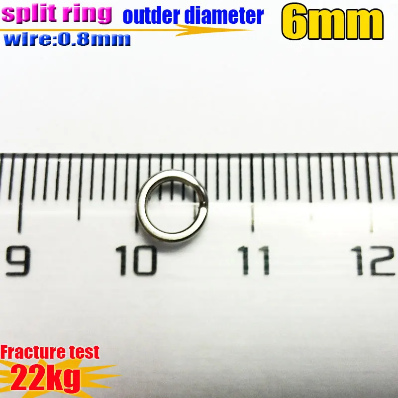 2019new рыболовные приманки с раздельными кольцами Размер: wire0.8mm OD6mm Количество: 200 шт/лот 304 нержавеющая сталь