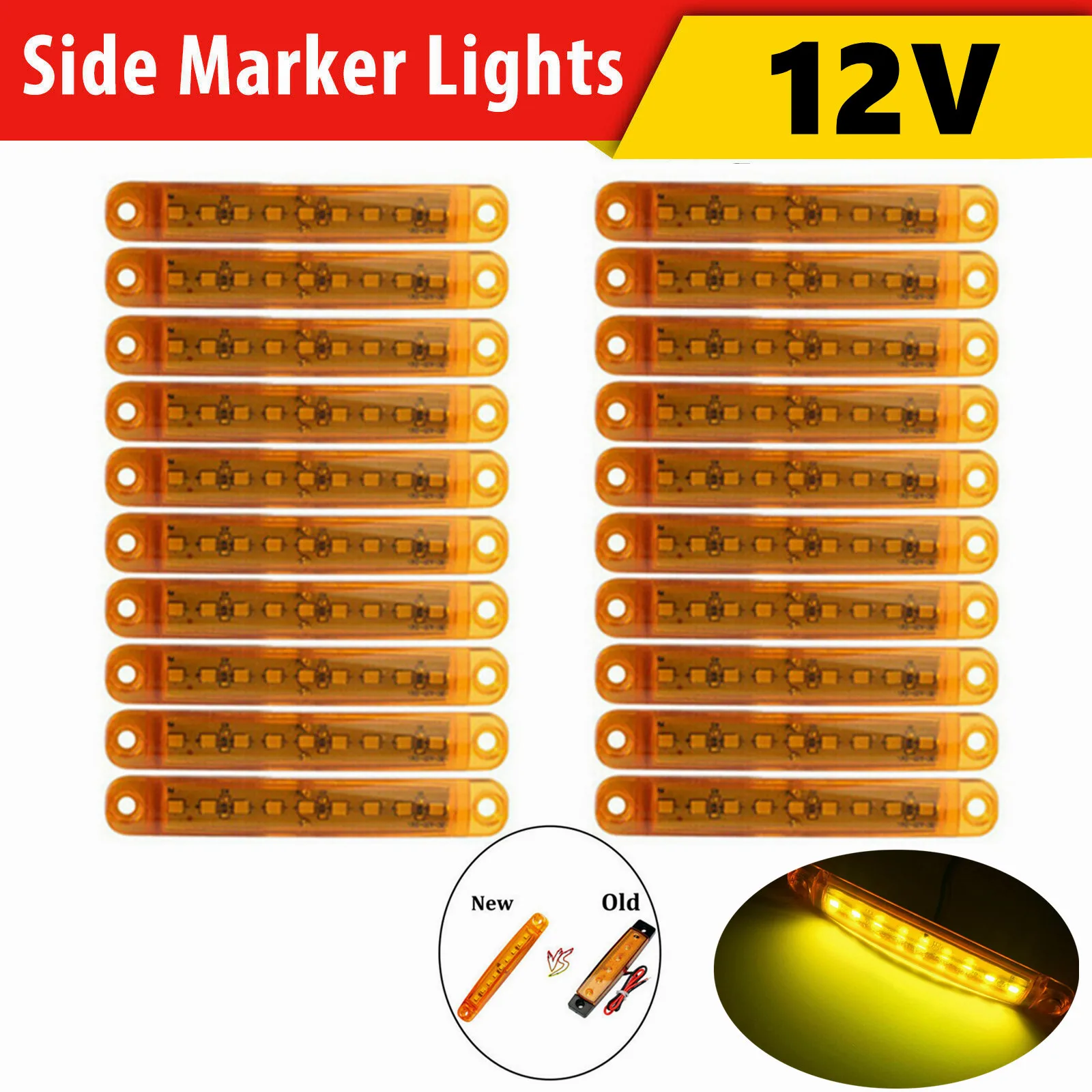 

20PCS 12 v Trailer Lights Caravans Trailer LED Lighting LED Tail Light Rear Truck Lights Lamps Trailer 12v Side Marker Light