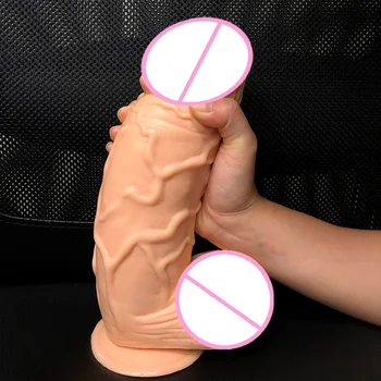 HOWOSEX 7cm  thick huge dildo giant penis tough surface sex toys for women vagina stuffed stimulate lesbian man maturbation 2