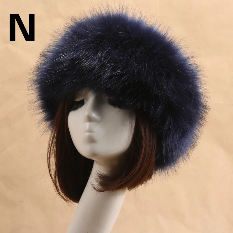 N Новая женская осенняя Зимняя Толстая шапка из искусственного меха, теплая шапка, женские плюшевые шапки из искусственного лисьего меха, элегантные мягкие пушистые шапки-бомберы - Цвет: N