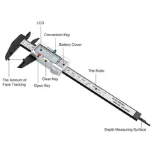 Популярные 150 мм 6 дюймов ЖК-дисплей цифровой Электронный штангенциркуль датчик микрометр Herramientas фоне рисунка «Счастливого Рождества» инструмент для Хэллоуина#09