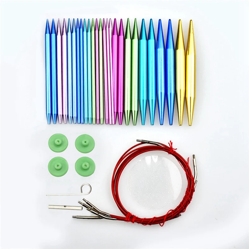 

Crochet Hook Set 26Pcs Circular Diy Knitting Needles Change Head Needle For Women Diy Craft Sewing Accessories With Case