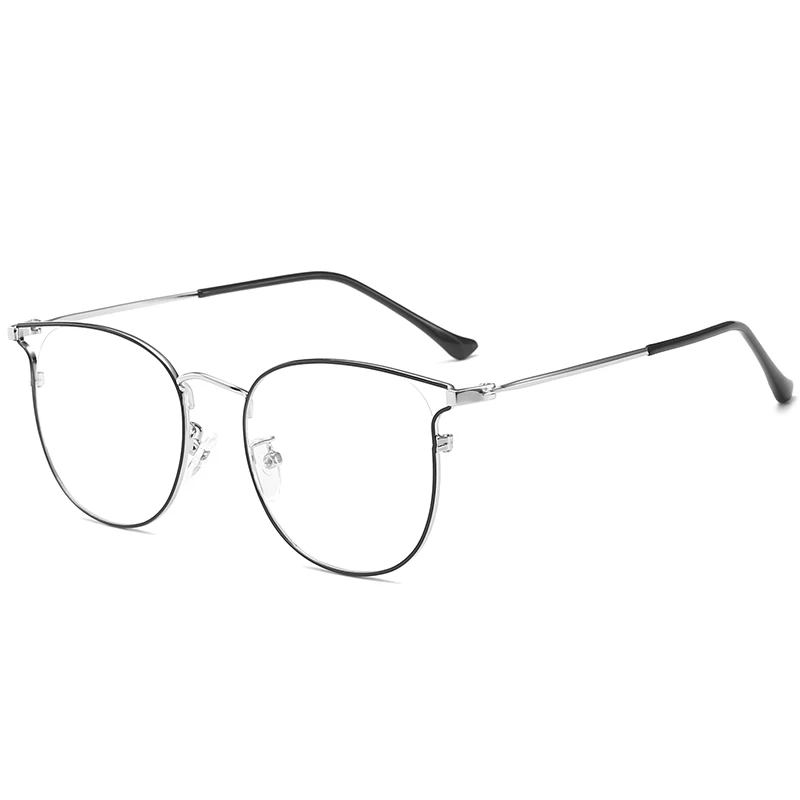 Classic Fashion Men Women Optical Glasses Metal Frame High Quality Pc Retro Luxury Male Female Reading Flat Eyeglasses - Цвет оправы: 3