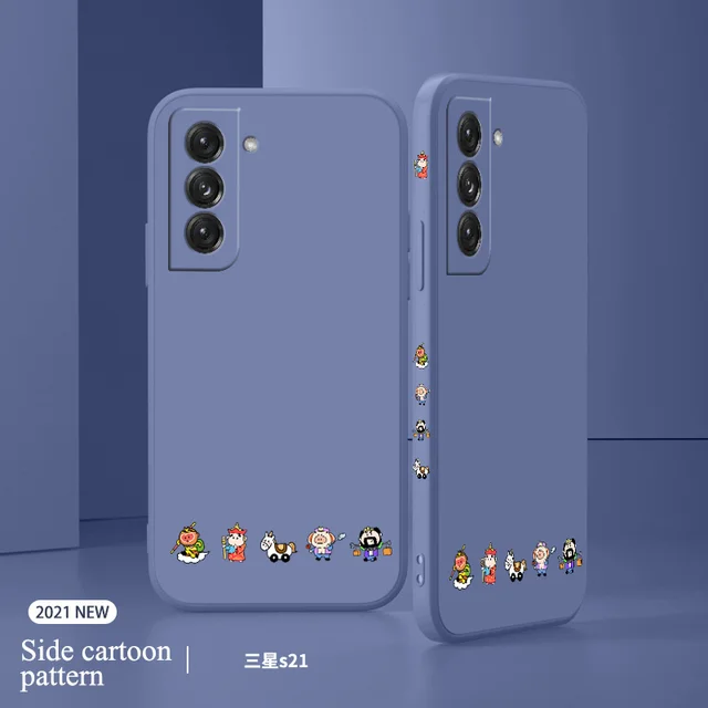 Classic Anime Phone Case For Samsung Galaxy S21 S20 FE S10 Note 20 10 Ultra Plus A72 A52 A42 A32 A71 A51 A41 A31 A21S 4G Cover Lavender Grey