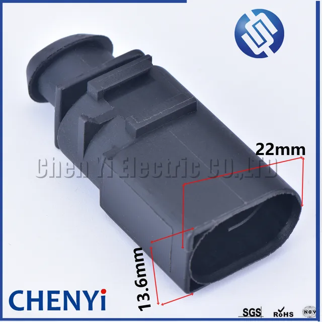 2-poliger, wasserdichter 3,5-mm-Kabelbaumstecker 1 j0973722 1782-1 