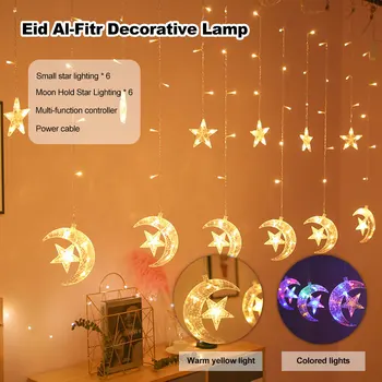 

Star Moon LED String Lights Fairy Lights Outdoor Battery Operated Garland Christmas Decoration Room Party Wedding Home Decor