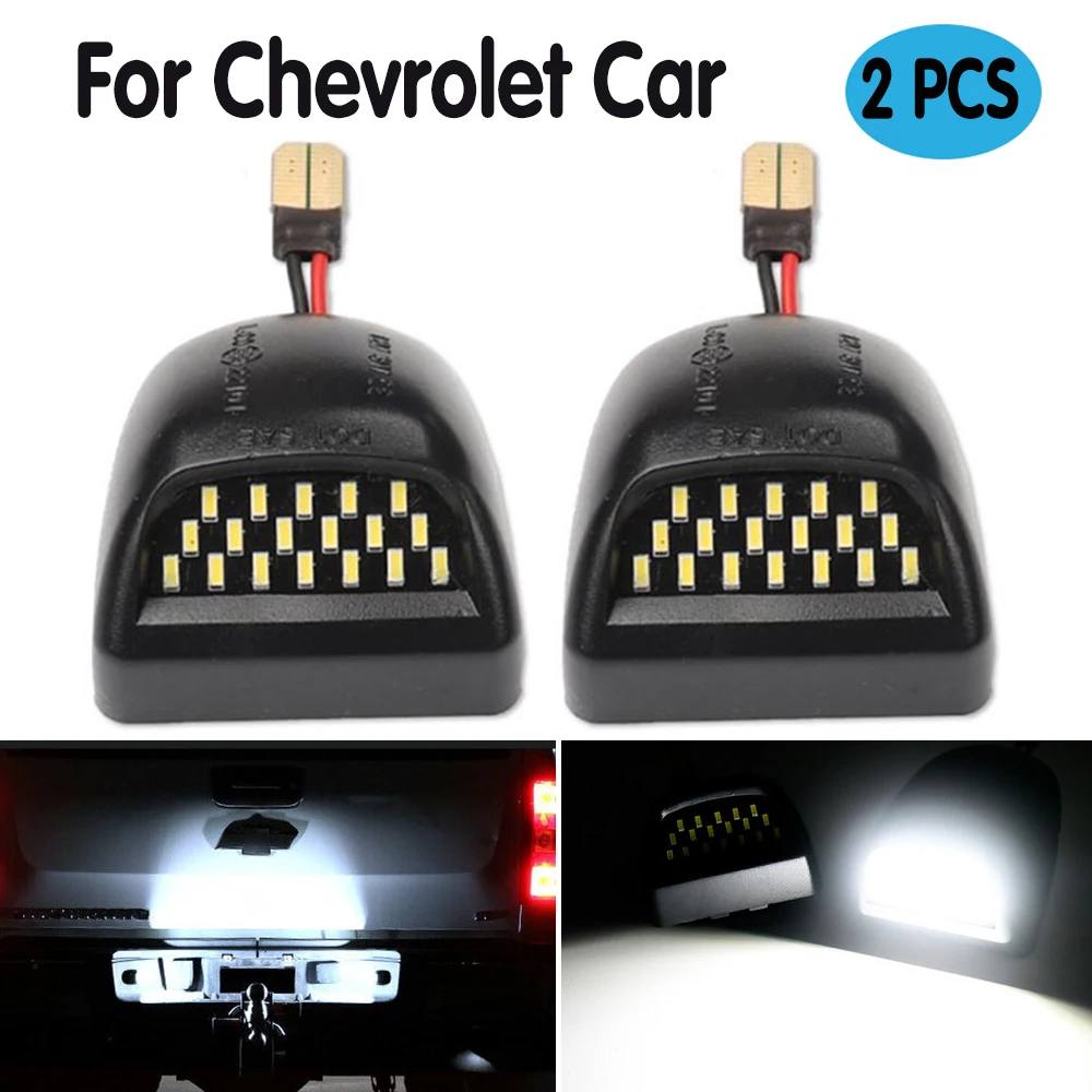 

2 PCS led car number plate light license plate lamp auto lighting trunk Luces for Chevrolet Silverado Avalanche Suburban Tahoe