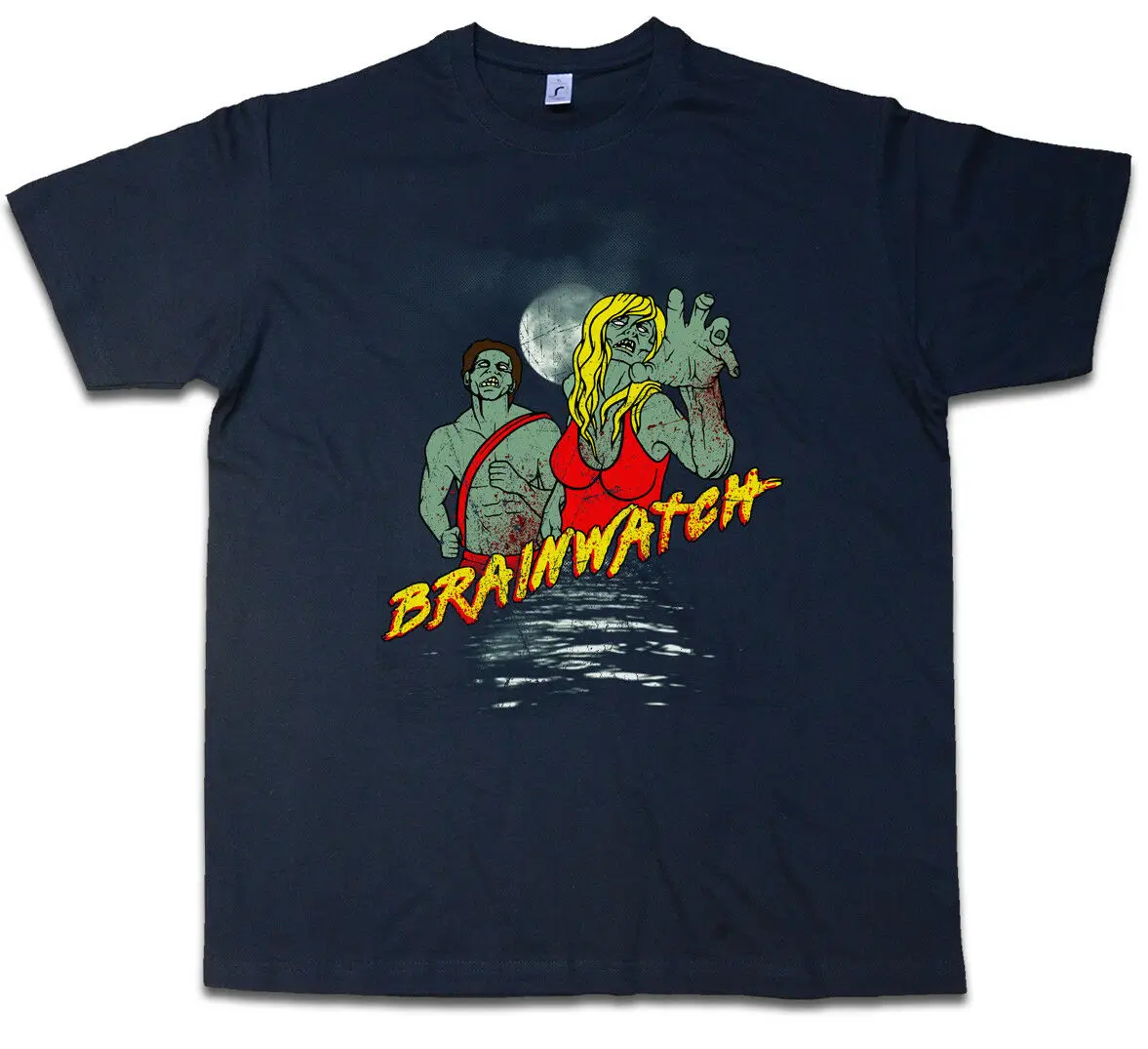Футболка Brainwatch the ходячие Baywatch Веселые зомби мертвецы Lifeguard Малибу шоу