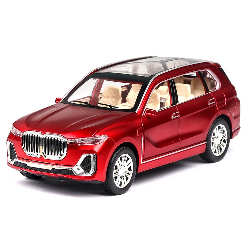 1:24 Масштаб моделирование X7 модель автомобиля SUV Diecasts транспортные средства Игрушки сплав Авто спиральное с горячей тянуть назад колеса автомобиля игрушки для детей - Color: X7 red