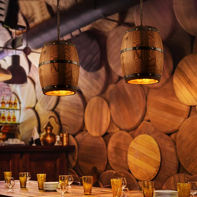 Neue Dozzlor 1Pcs Holz Anhänger Lichter Barrel Holz Wein Barrel Hängen Leuchte Decke Anhänger Lampe Bar Cafe Beleuchtung Neue Dozzlor 1Pcs Holz Anhänger Lichter Barrel Holz Wein Barrel Hängen Leuchte Decke Anhänger Lampe Bar Cafe Beleuchtung