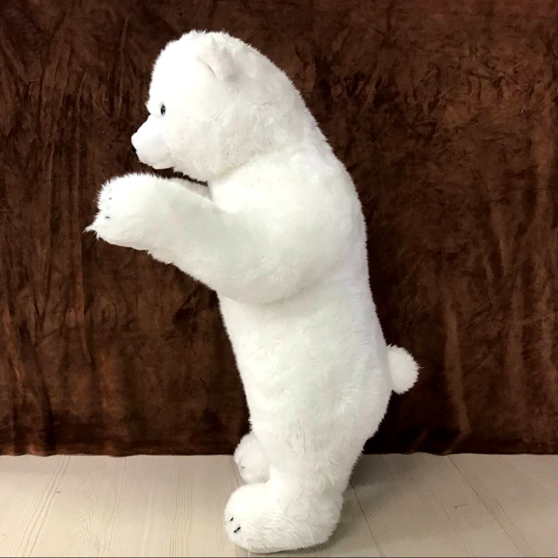 Pop Realistic Animal Polar Bear Plush Toy Lovely Stuffed Anime White Bears Doll Gift for Kid Decoration 28inch 70cm DY61241(15)