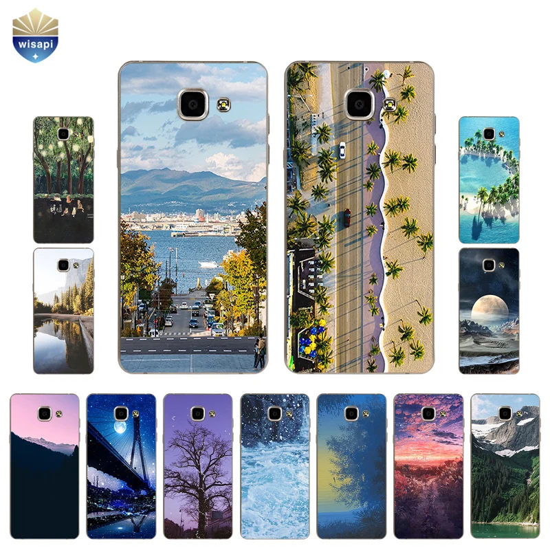 For Samsung Galaxy A5 (2015) Phone Case 2016 Shell 2017 Back Cover A500 A510 A520 Soft TPU View World Design | Мобильные телефоны и