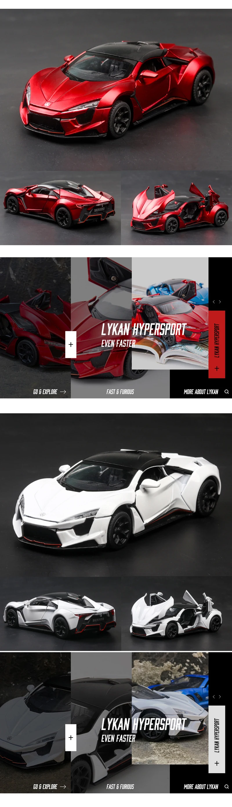 1:32 Lykan Hypersport, модель автомобиля из сплава, литые под давлением и игрушечные транспортные средства, игрушечная машинка, металлическая коллекционная игрушка, игрушки для детей, подарки для детей