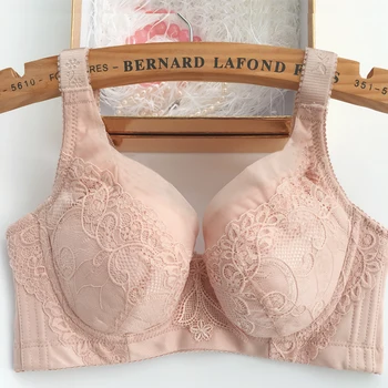 

MYXIKE Women Thin Underwire Bra Full Breast Cups Anti-sagging Large Size Sexy Lingerie Bra Push Up