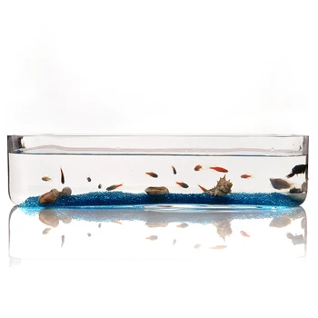 

Glass Aquarium Small Living Room Creative Desktop Ecological Rectangular Mini Desk Landscaping Fish Tanks