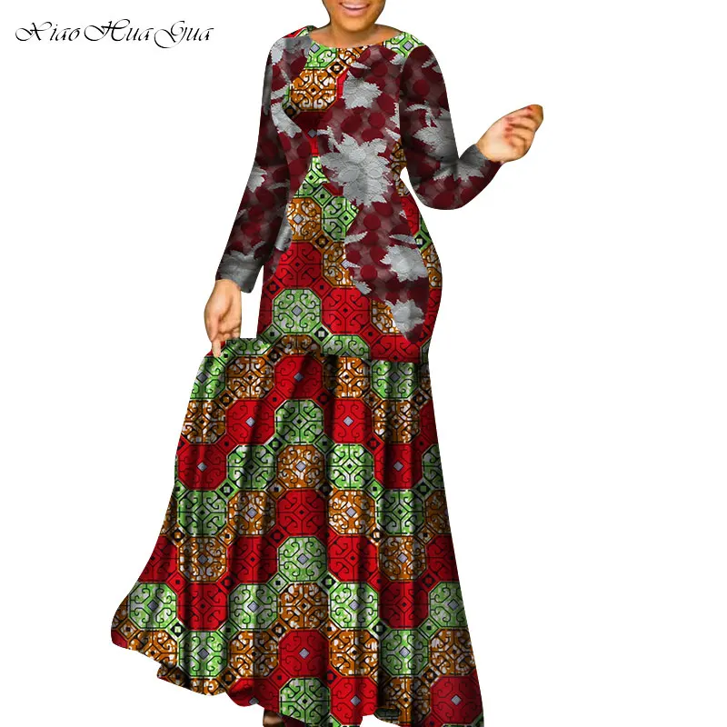 Новые африканские платья для женщин dashiki vetement femme рубашка в африканском стиле bazin riche ankara Большие размеры вечерние длинные платья wy5265