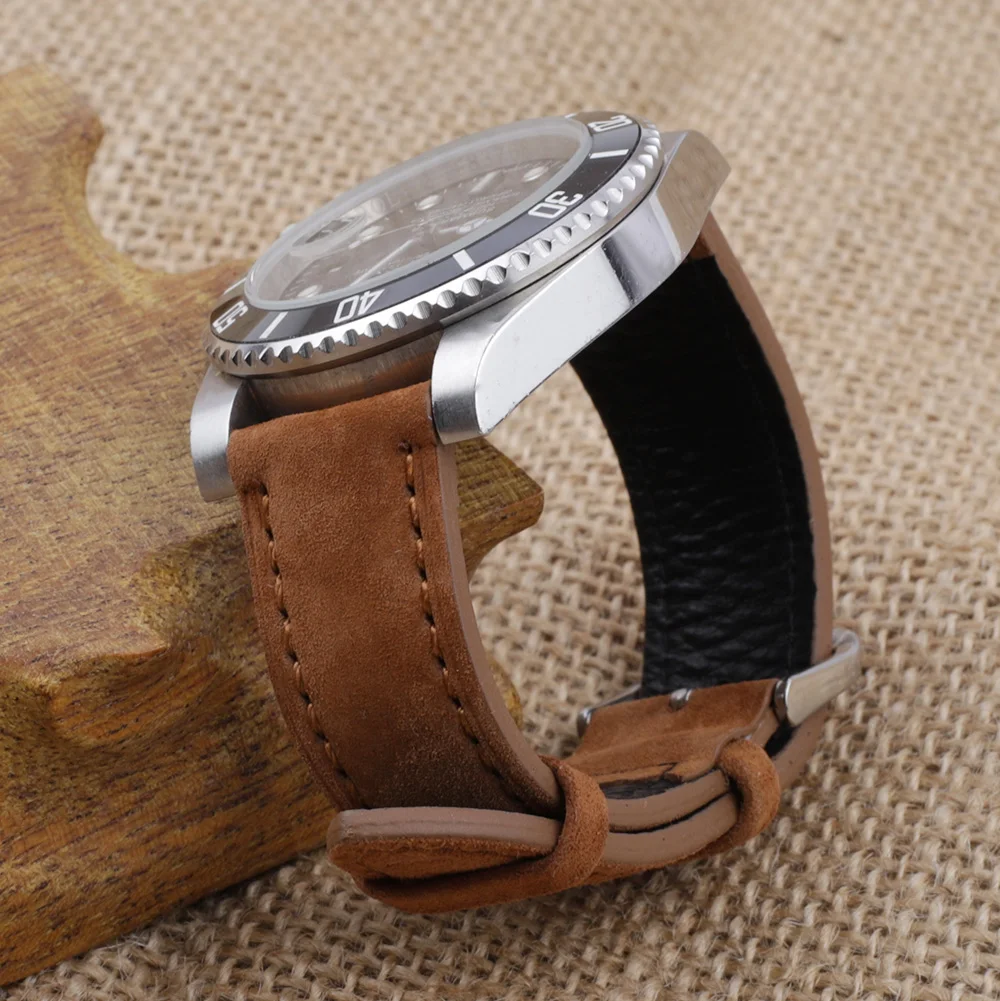 Soft Suede Leather Watch Band 18mm 19mm 20mm 22mm 24mm Blue Watch Straps Stainless Steel Buckle Watch Accessories Soft Suede Leather Watch Band 18mm 19mm 20mm 22mm 24mm Blue Watch Straps Stainless Steel Buckle Watch Accessories