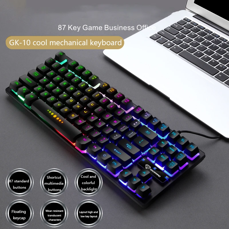 エディションキーボードブルースイッチ87キーゲーミングキーボードタブレットデスクトップロシア 米国ステッカー用ルミナスキャラクター Keyboards Aliexpress