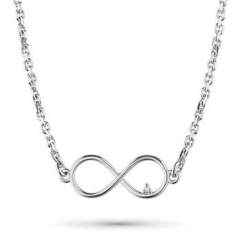 

Necklace made of white gold with a diamond