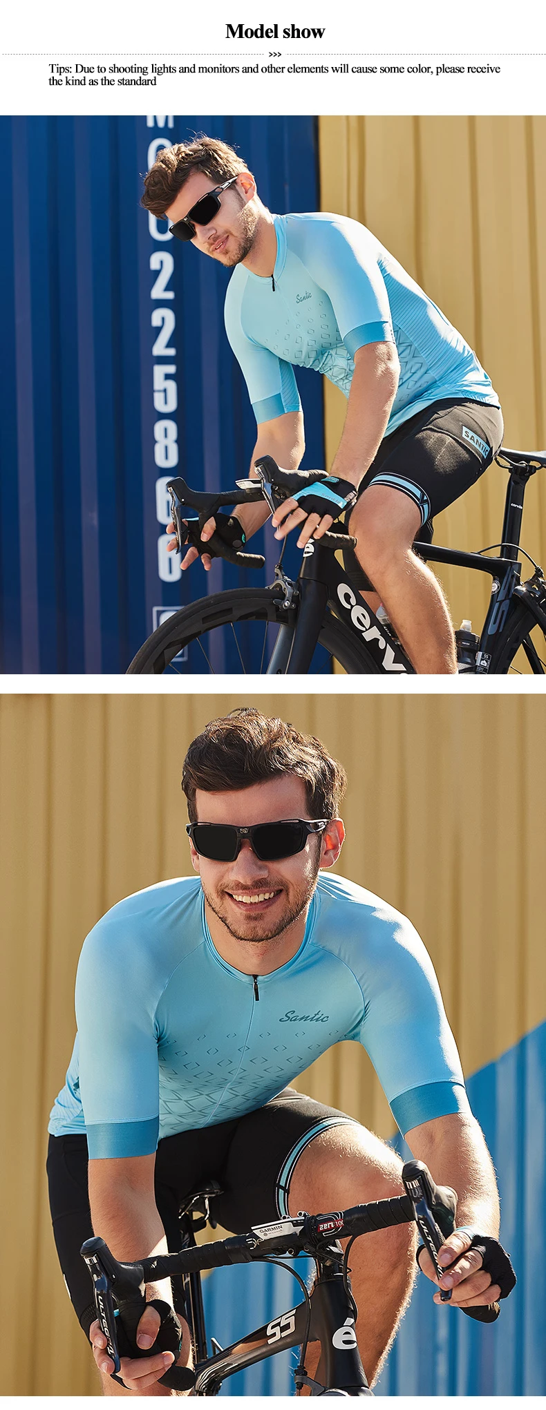 Santic для мужчин Велоспорт Джерси короткий рукав дышащий MTB дорожный велосипед Топы Pro Открытый велосипед спортивные футболки Ciclismo велосипедная одежда