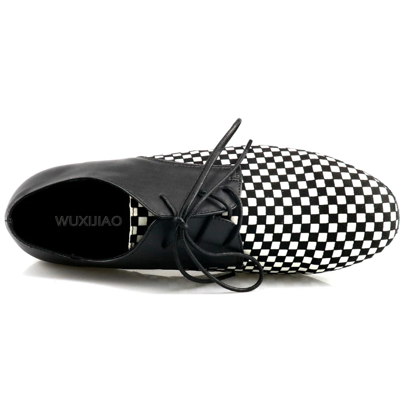 WUXIJIAO Men's PU leather Latin/ modern dance shoes Ballroom dancing shoes Party Square dance shoes
