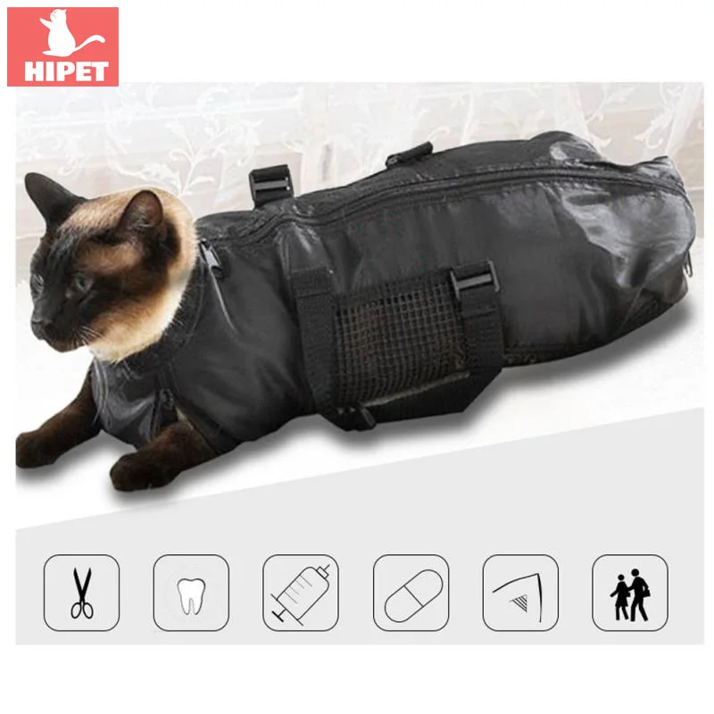

Cat Grooming Bag Adjustable Mesh Pet Cats Bathing Bag For Nail Trimming Injecting Anti Scratch Bite Restraint Pet Bath Bag