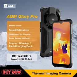 AGM Glory Pro 5G CellRugged Phone 8GB 256GB Snapdragon 480 MobilePhone Android 11 Smartphone Thermal Imaging Camera 6200mAh NFC