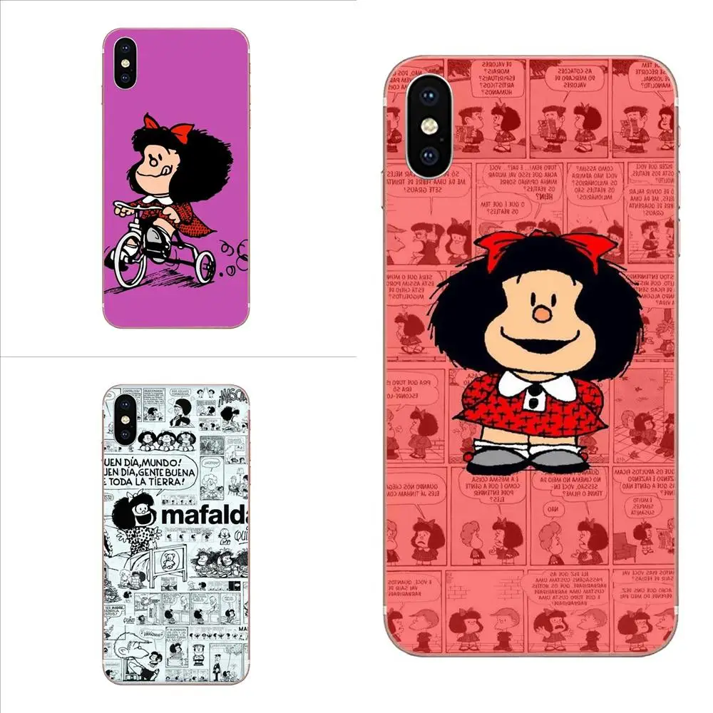 

Soft Silicone TPU Transparent Case Capa Cover Cartoon Mafalda For Apple iPhone 4 4S 5 5C 5S SE 6 6S 7 8 Plus X XS Max XR