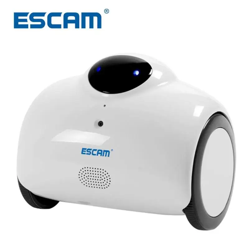 

ESCAM QN02 Smart WiFi Indoor IP Camera 1MP Two-way Talk RC Security Surveillance Robot Camera support Android/IOS Device