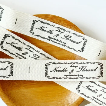 

15mm Needle Thread Design Sewing Fabric Tape Cotton Ribbon Hand Made Design Printed Cotton Ribbon for DIY Sewing Packing Supply