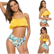 High Waist Bikini Women Floral Swimsuit Ruffles Swimwear Sexy Bathing Suits Women Biquini Set 2020 Swimming Suit Female Bikinis High Waist Bikini Women Floral Swimsuit Ruffles Swimwear Sexy Bathing Suits Women Biquini Set 2020 Swimming Suit Female Bikinis