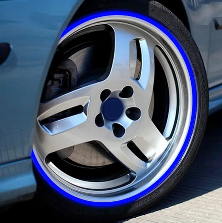 Car Motorcycle Tyre Rim Reflective Stickers for BMW E46 E60 Ford focus 2 Kuga Mazda 3 cx-5 VW Polo Golf 4 5 6 Jetta Passat | Автомобили и