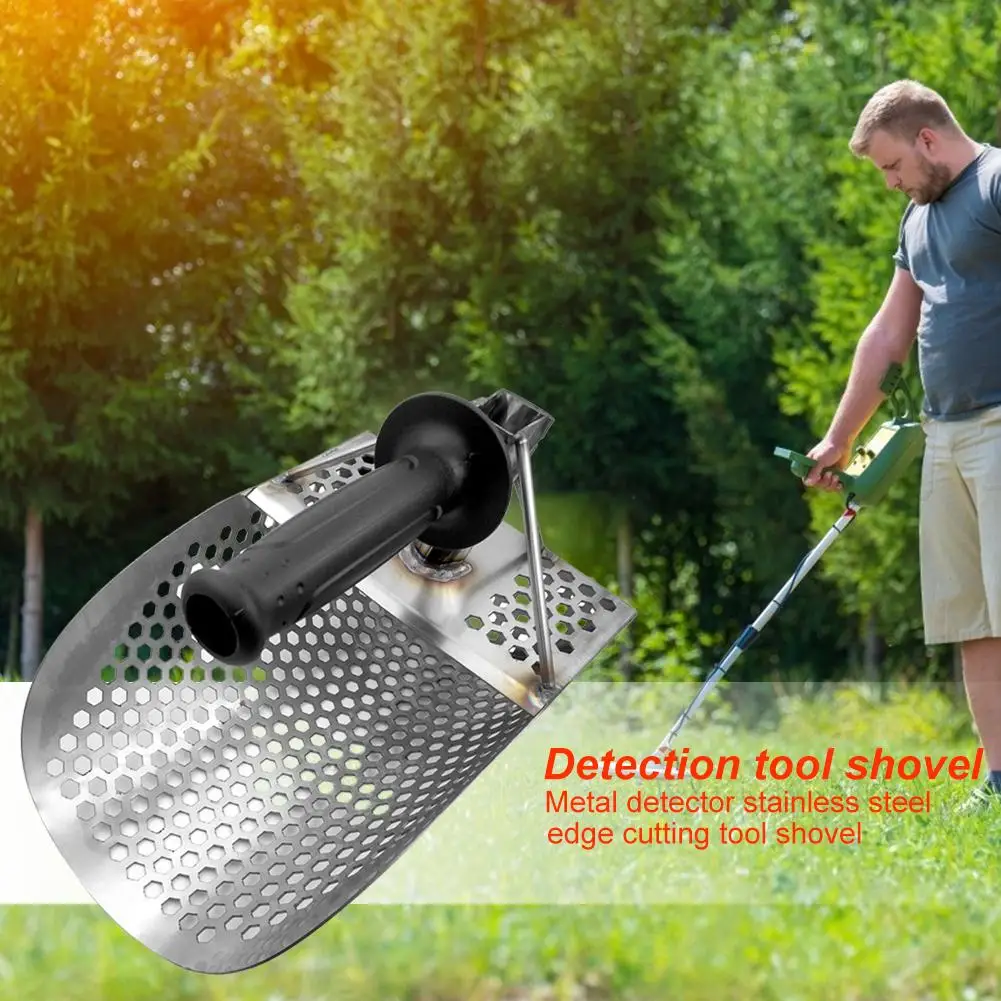 

Beach Sand Scoop with Handle Metal Detecting Tool Stainless Steel Fast Detector Curve Design Conforming to Ergonomics