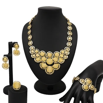 

Mirafeel Fashion Dubai Jewelry Sets Women Gold Big Necklace Nigeria Wedding African Crystal Bridal Jewelry Sets