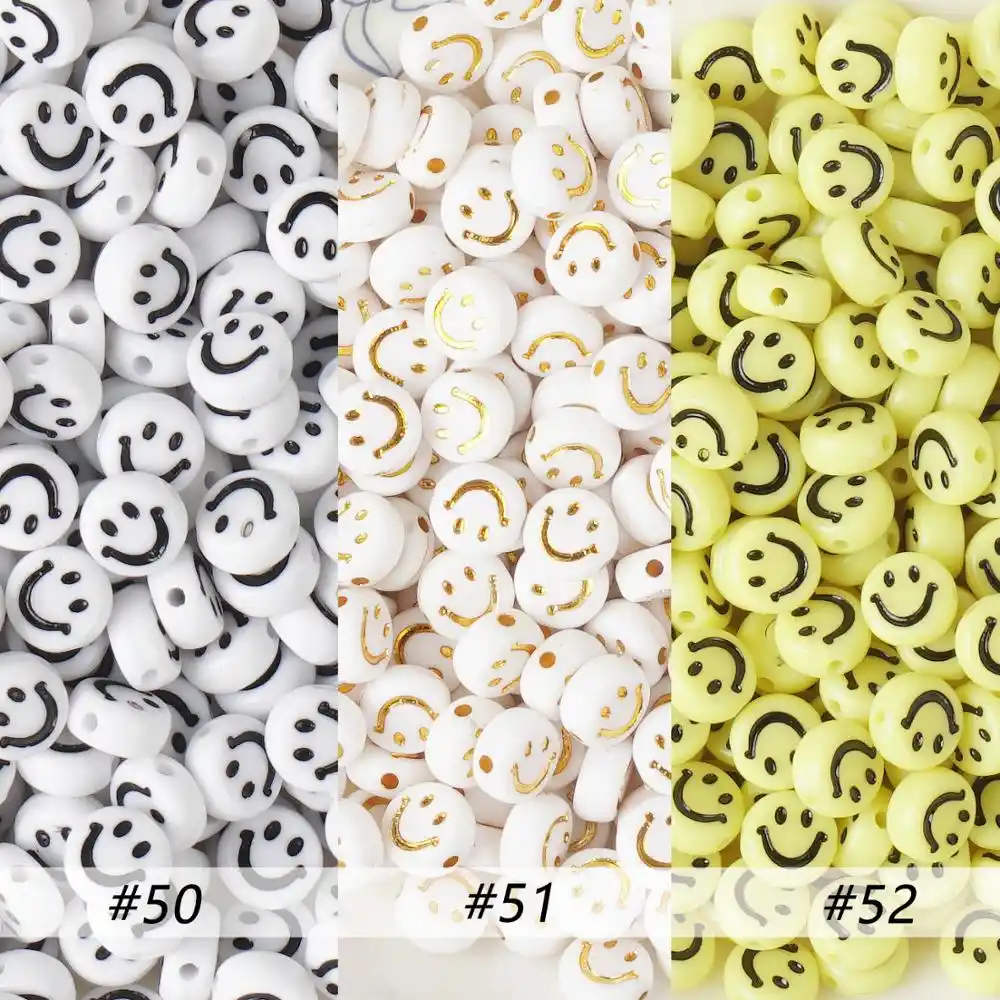 Smiley Face Round Beads Acrylic Beads Happy Face Beads Plastic Round Beads Size 7mm Beads Aliexpress