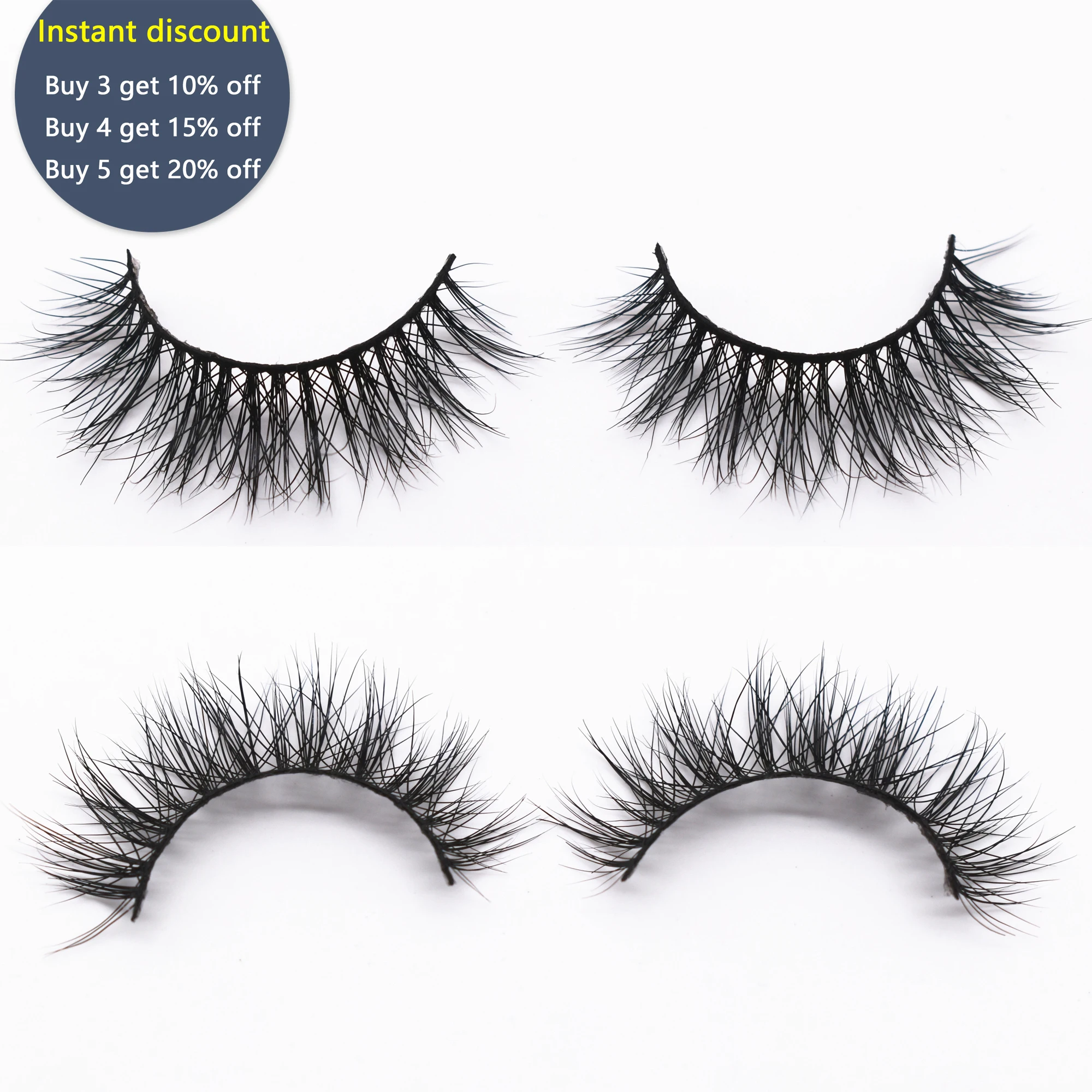

KEKEBAICHA Lashes 3D Mink Lashes Lite Mink Natural Volume False Eyelashes Wispy Round Shape 15mm Eyelashes Makeup Mink Eyelashes
