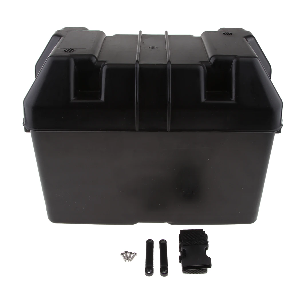 Car RV Boat Marine Smart Battery Box USB Car Charger Power Guard w/ Strap