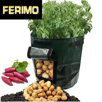 

Potato Grow Container Bag DIY Planter PE Cloth Planting Vegetable Gardening Thicken Vegetable Pot Planting Grow Bag Garden Tool