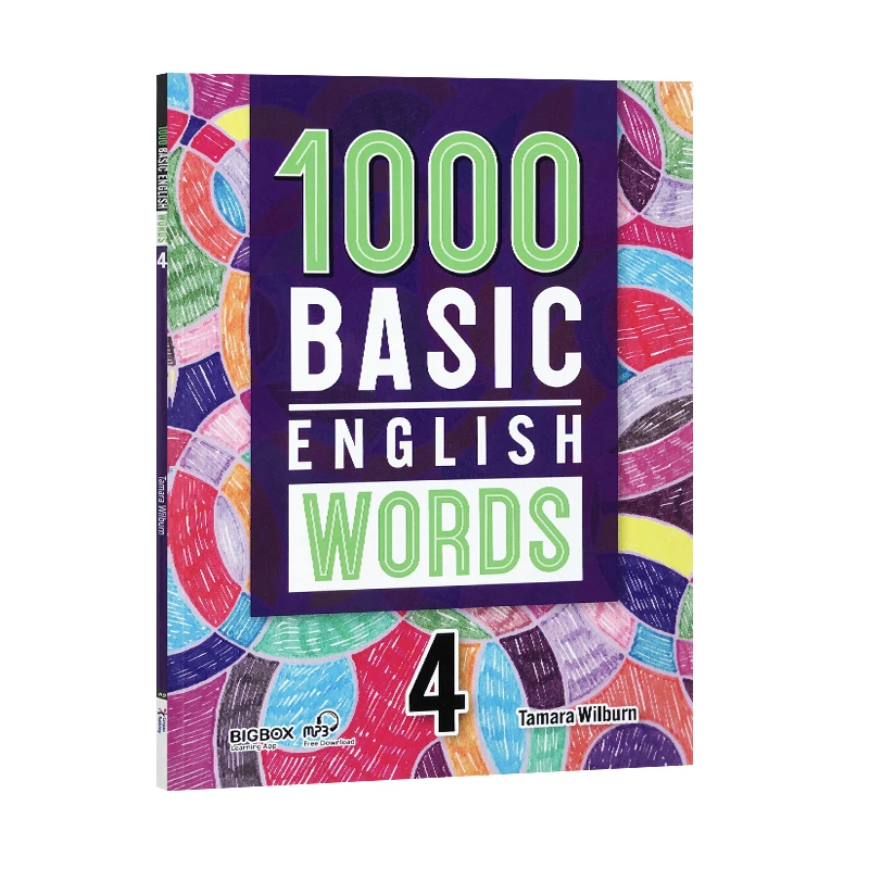 4 Books/Set 1000 Basic English Words Level 1-4 Primary School Common English Words Dictionary Book