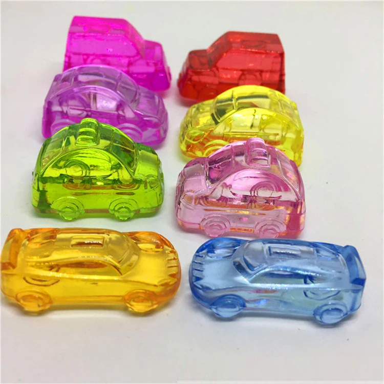 Прозрачные красочные милые Имитационные игрушки бусины в виде автомобилей украшают детские популярные игрушки подарок на день рождения вечерние сувениры
